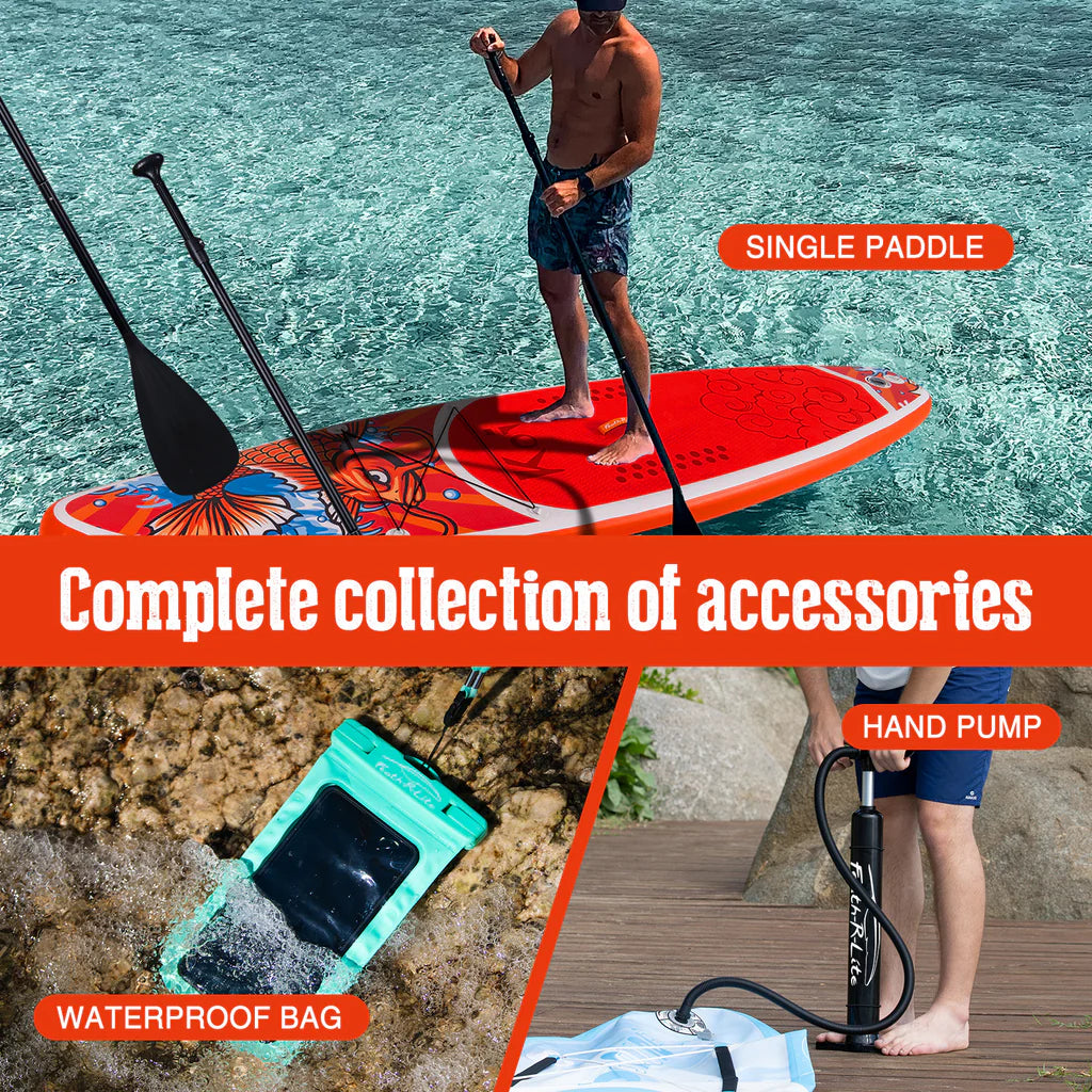 Надуваем падълборд FunWater KOI Paddle Board SUP