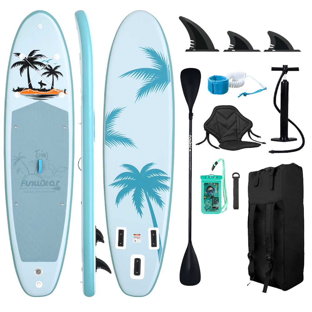 Надуваем падълборд FunWater Palm Drift Caribbean каяк и седалка Paddle Board SUP
