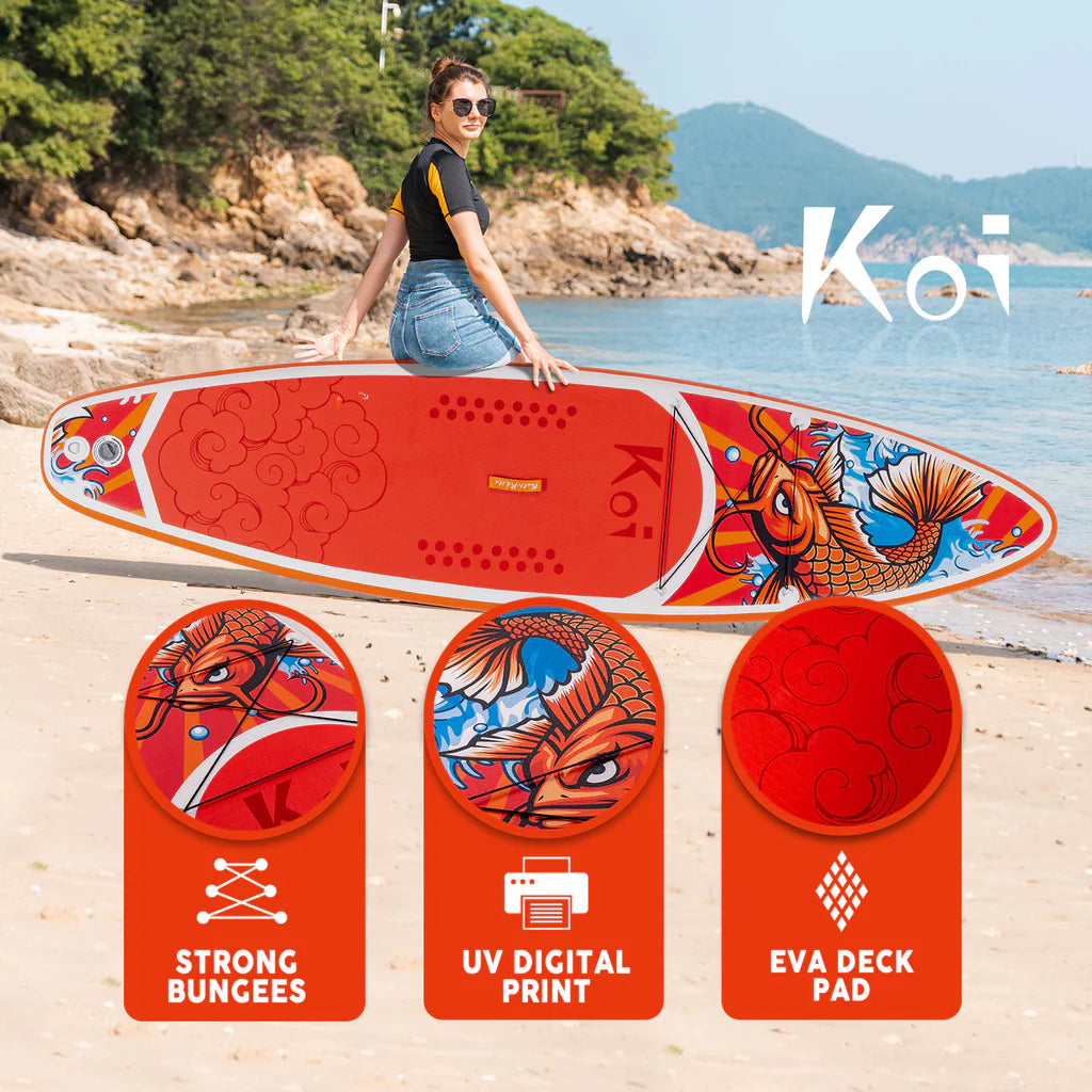 Надуваем падълборд FunWater KOI Paddle Board SUP