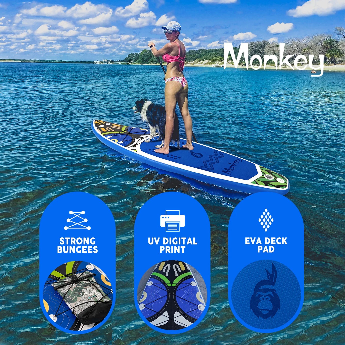 Надуваем падълборд FunWater Monkey Paddle Board SUP