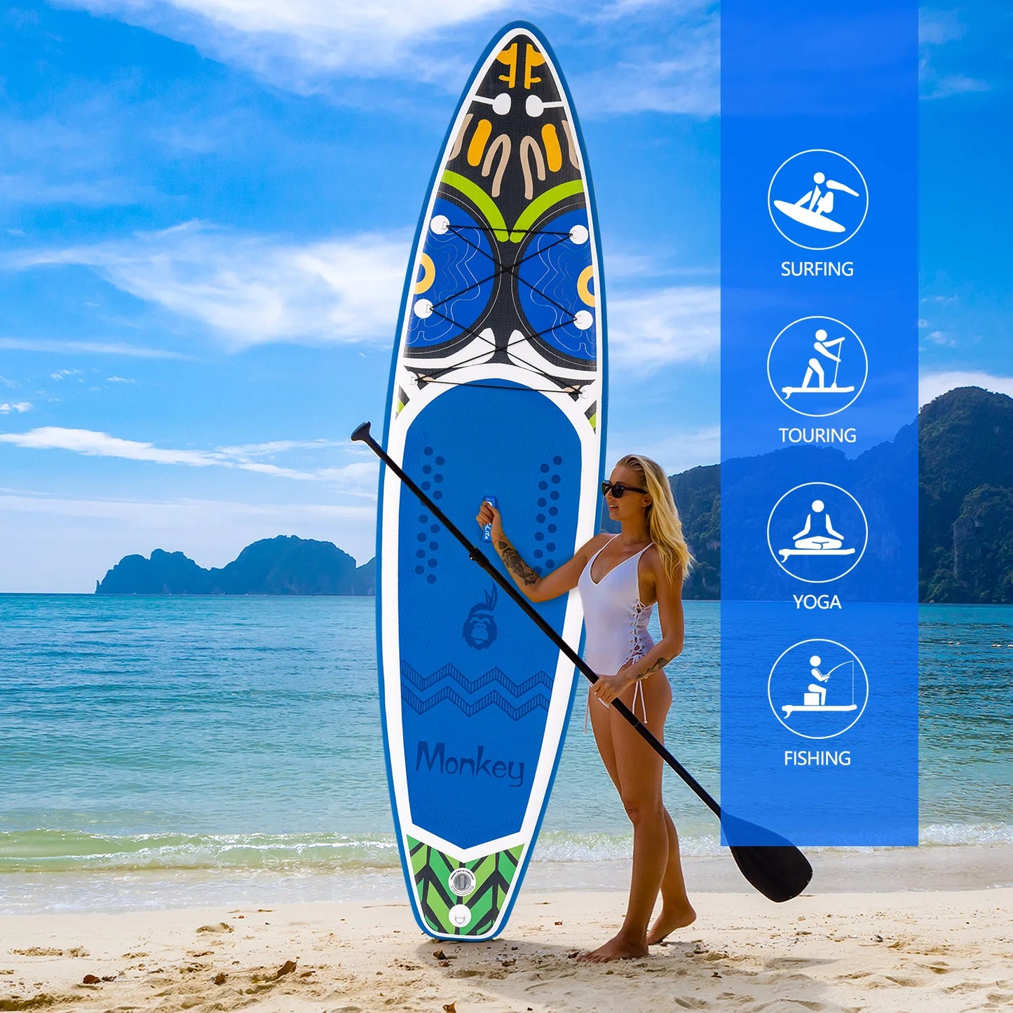 Надуваем падълборд FunWater Monkey 335cm Paddle Board SUP