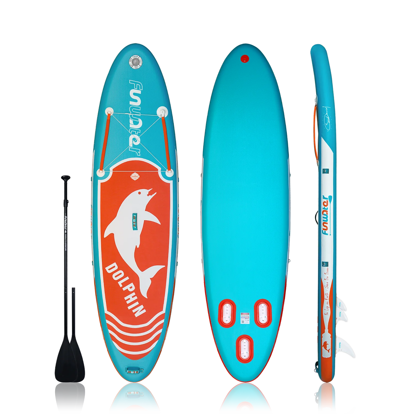 Надуваем падълборд FunWater Dolphin каяк и седалка 320cm Paddle Board SUP