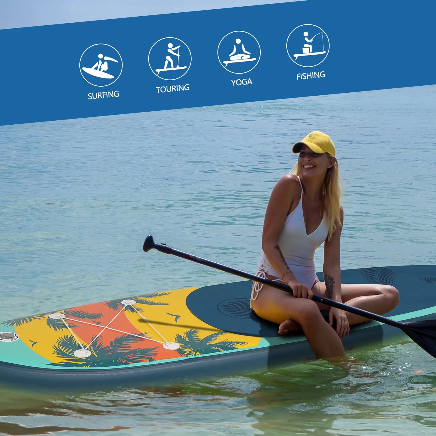 Надуваем падълборд FunWater Island Explorer Paddle Board SUP 335cm