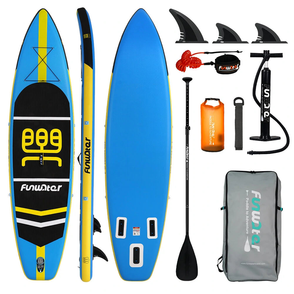 Надуваем падълборд FunWater CRUISE Paddle Board SUP BLUE