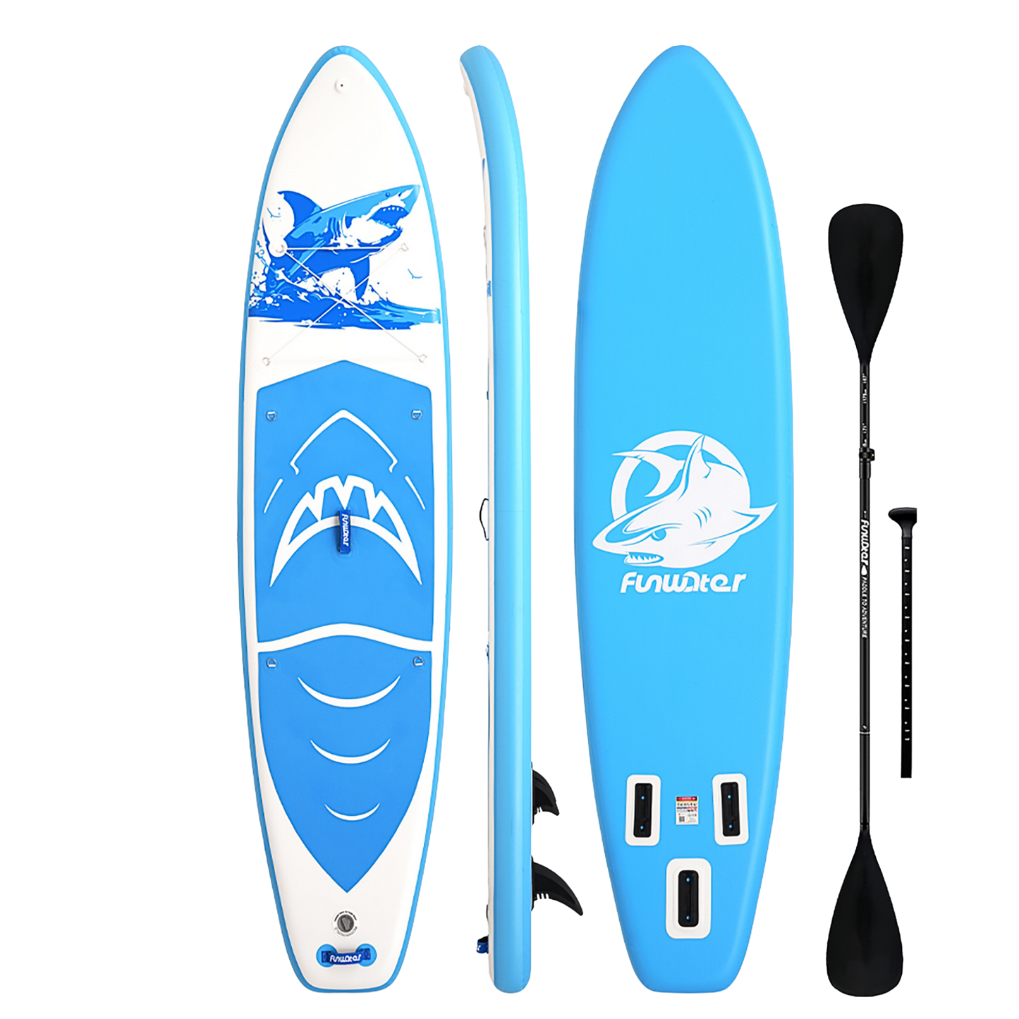 Надуваем падълборд FunWater SHARK 350см – с каяк седалка