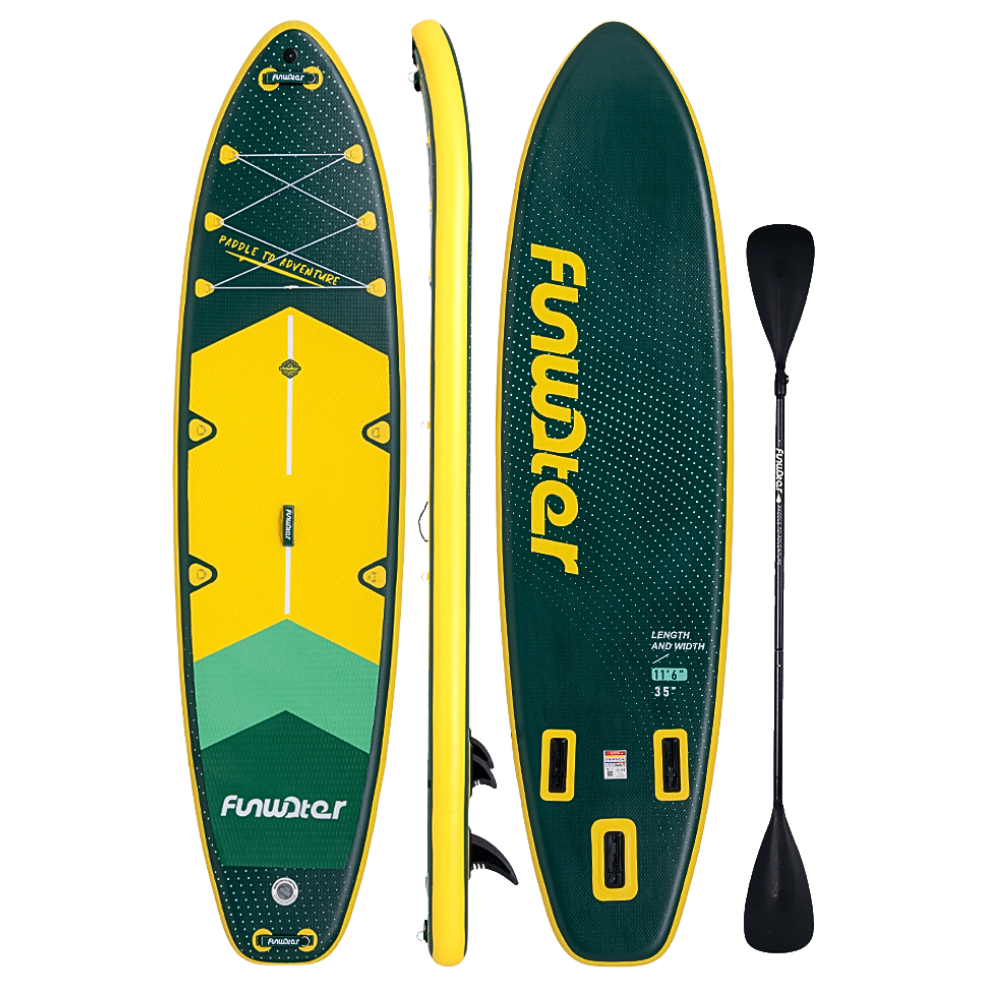 Надуваем падълборд FunWater ADVENTURE PRO 350см – с каяк седалка
