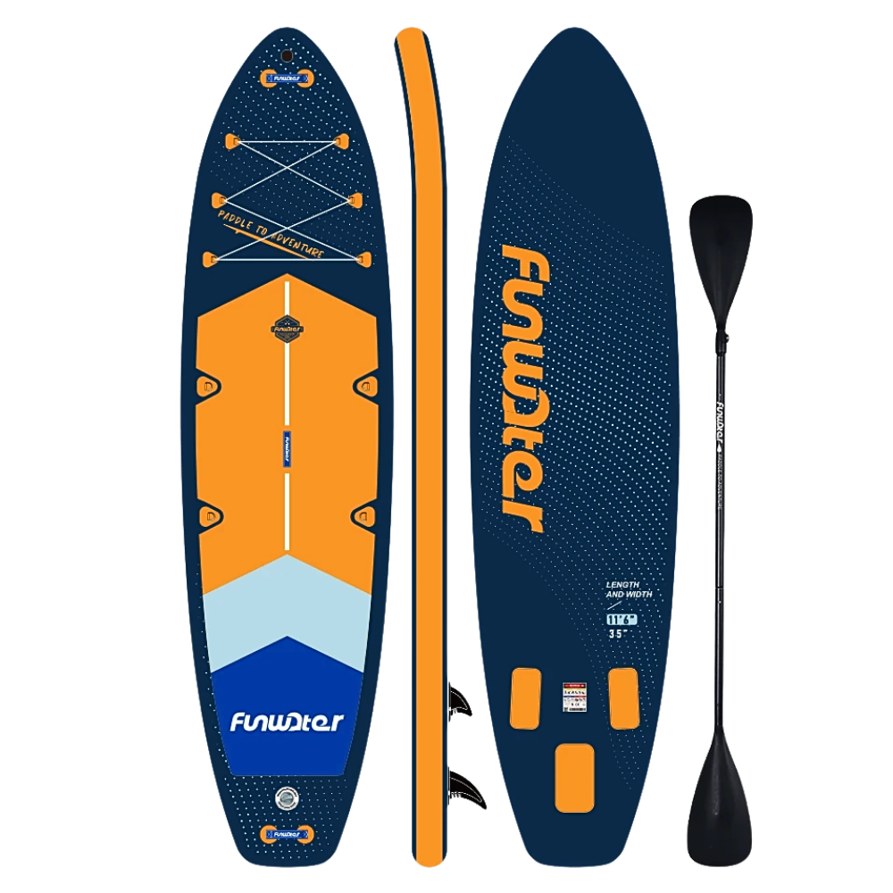 Надуваем падълборд FunWater NAVIGATOR 350см – с каяк седалка