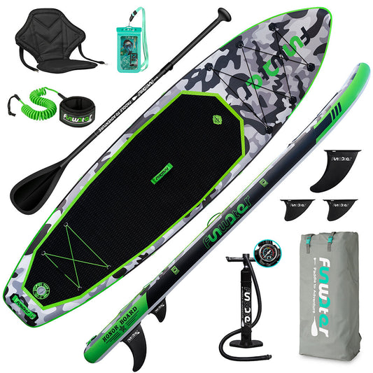 Надуваем падълборд FunWater Honor каяк и седалка 330cm Paddle Board SUP