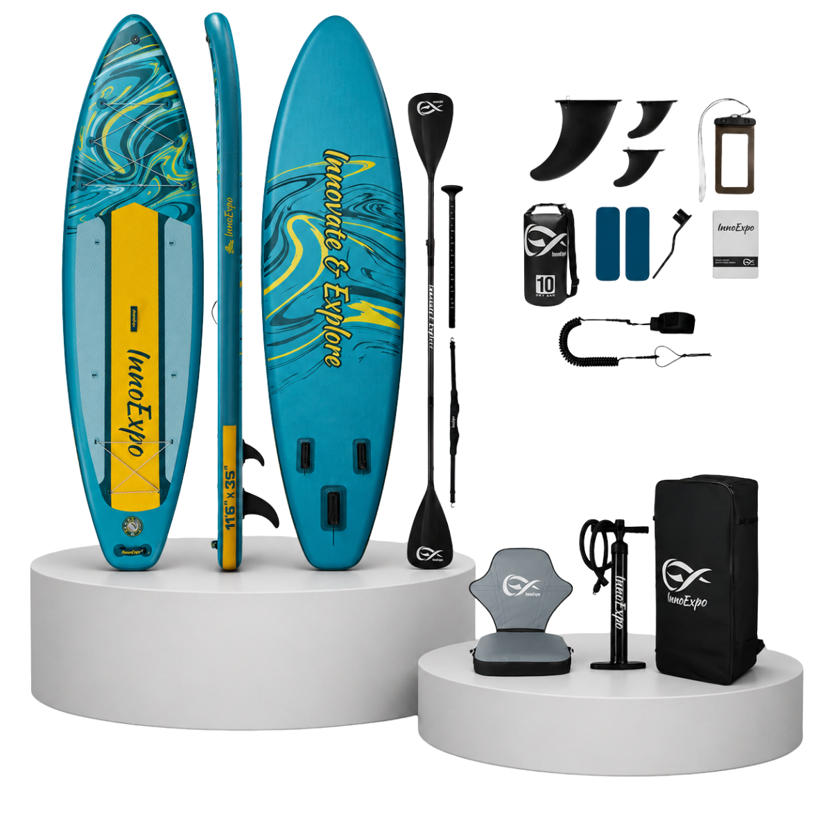 Надуваем SUP Kayak Glide 350см – Premium комплект с надуваема седалка