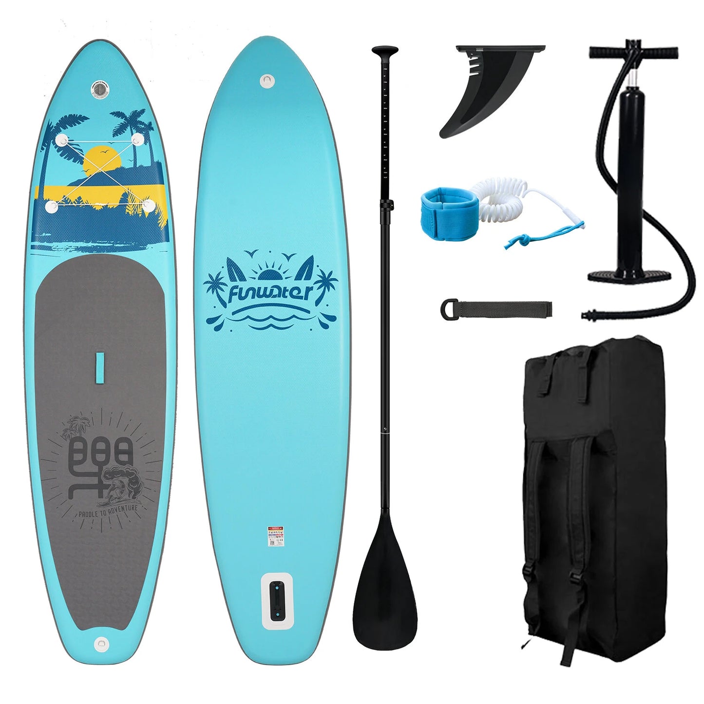 Надуваем падълборд FunWater Palm 335cm Paddle Board SUP