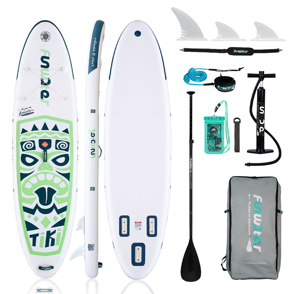 Надуваем падълборд FunWater TIKI Emerald Paddle Board SUP