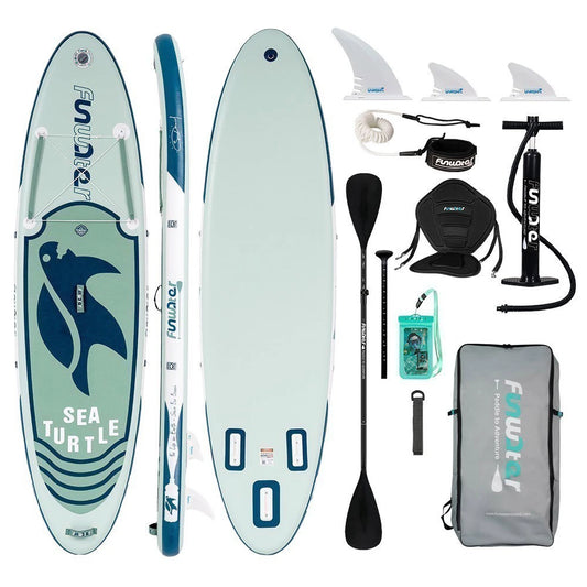 Надуваем падълборд FunWater Sea Turtle каяк и седалка 320cm Paddle Board SUP