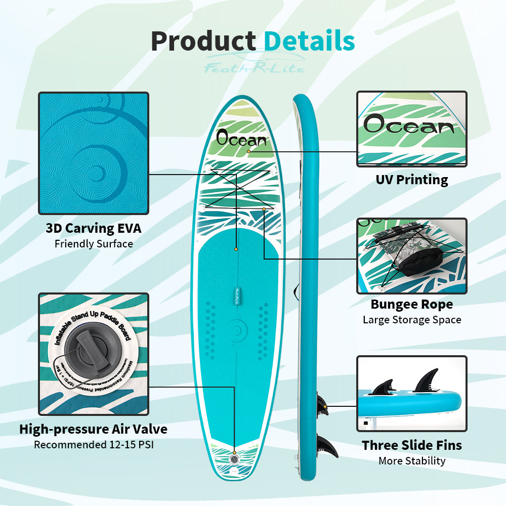 Надуваем падълборд FunWater Ocean Paddle Board SUP 335cm 11′