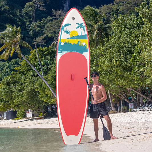 Надуваем падълборд FunWater Palm Rose Paddle Board SUP 335см