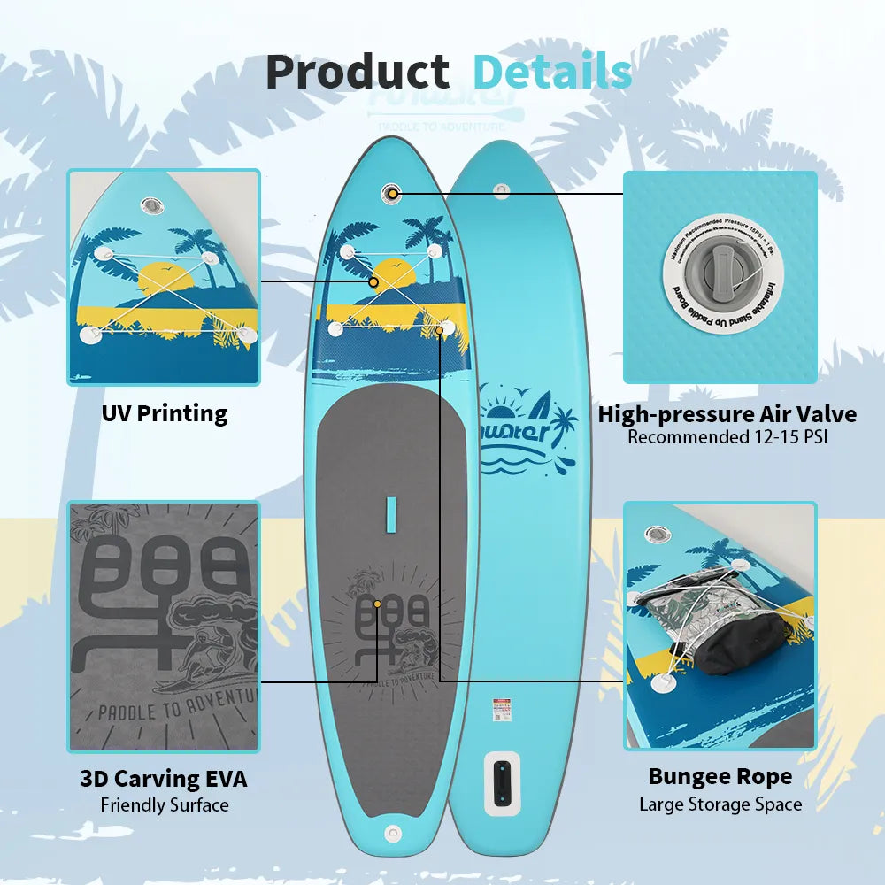 Надуваем падълборд FunWater Palm 335cm Paddle Board SUP