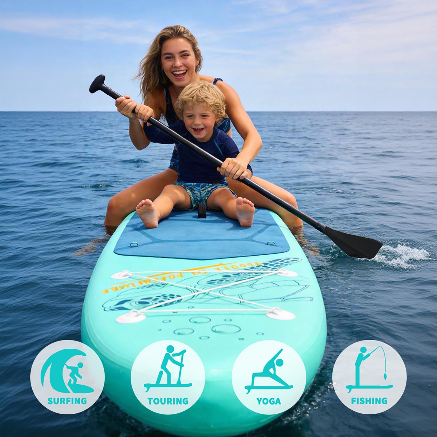 Надуваем падълборд FunWater TURTLE BAY 335см (11’) – комплект