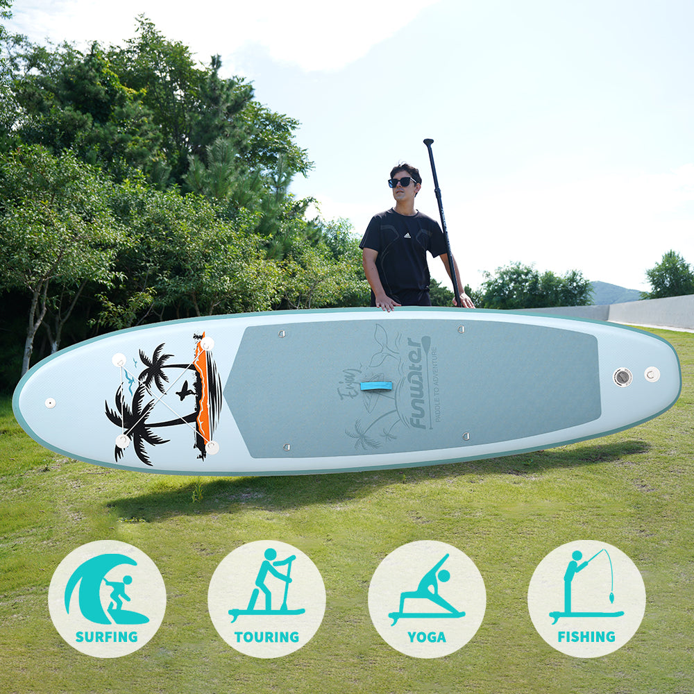 Надуваем падълборд FunWater Palm Drift Caribbean каяк и седалка Paddle Board SUP