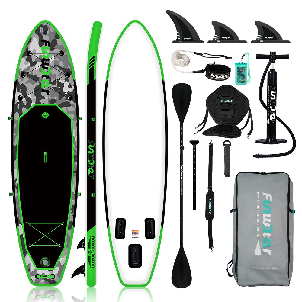 Надуваем падълборд FunWater Honor каяк и седалка Paddle Board SUP