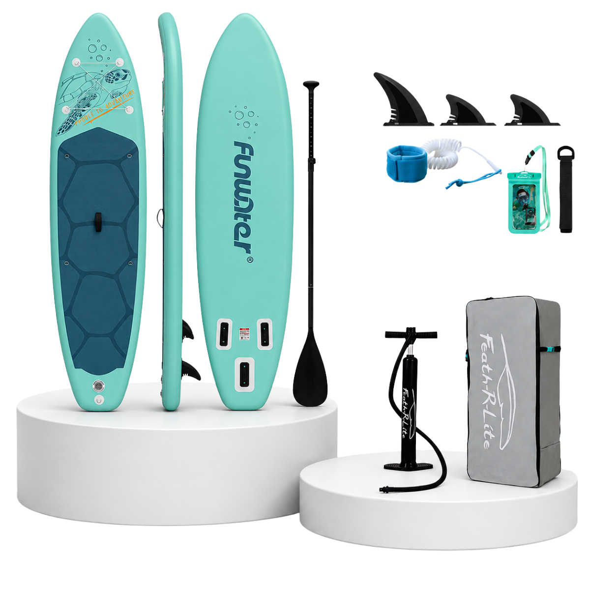 Надуваем падълборд FunWater TURTLE BAY 335см (11’) – комплект