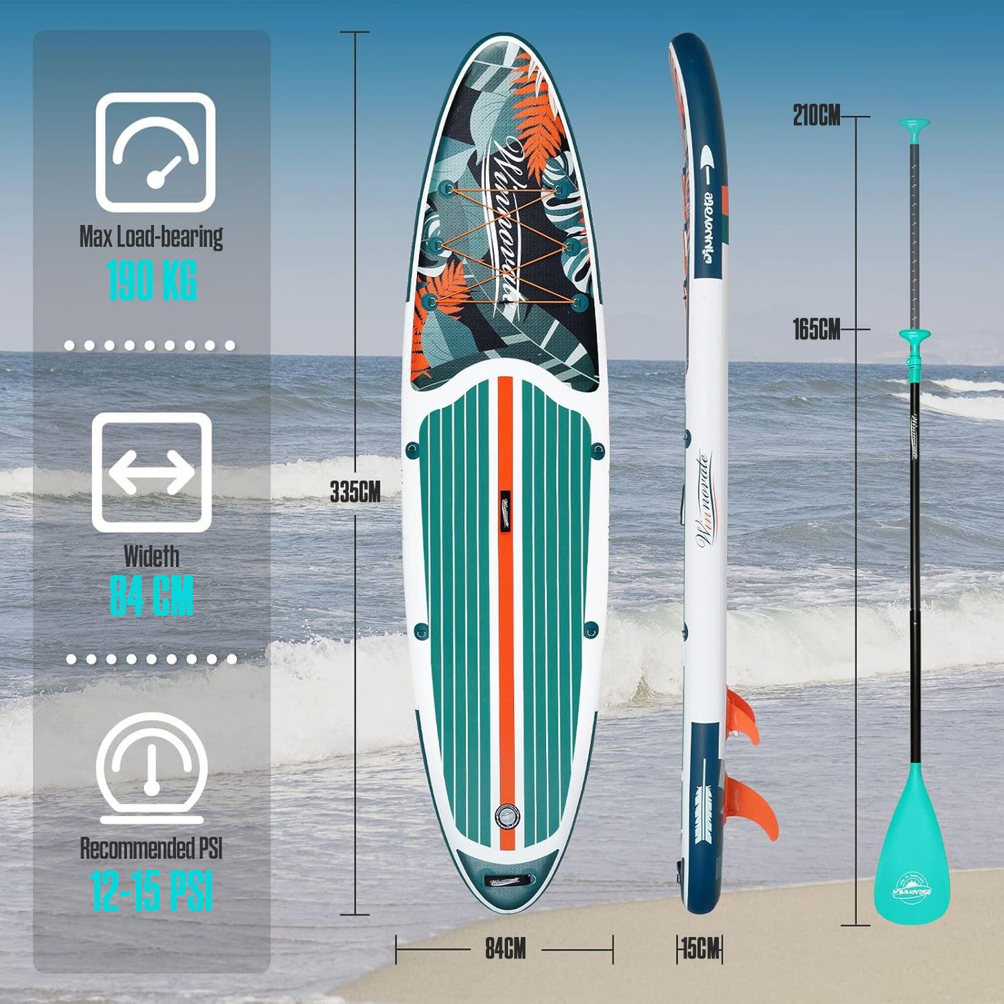Надуваем падълборд TROPIC ESCAPE 335см (11') – комплект SUP борд с аксесоари