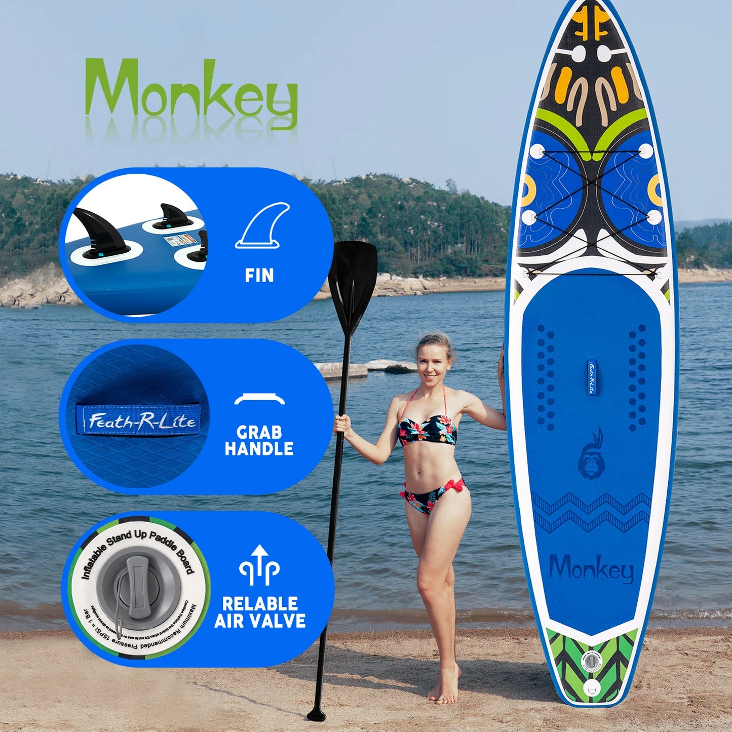 Надуваем падълборд FunWater Monkey Paddle Board SUP