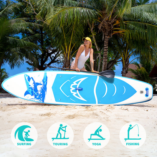 Надуваем падълборд FunWater SHARK 350см – с каяк седалка