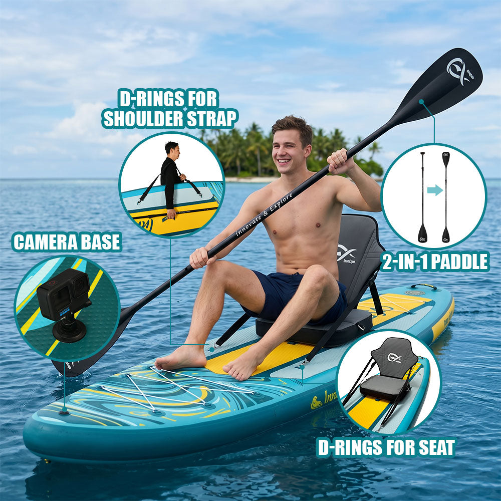 Надуваем SUP Kayak Glide 350см – Premium комплект с надуваема седалка