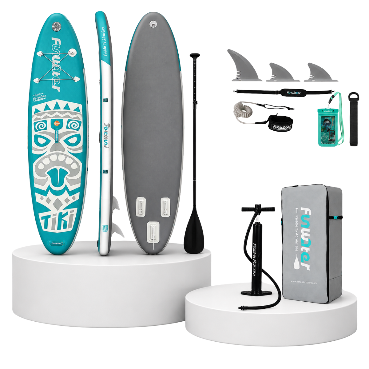 Надуваем падълборд FunWater TIKI 320см – комплект