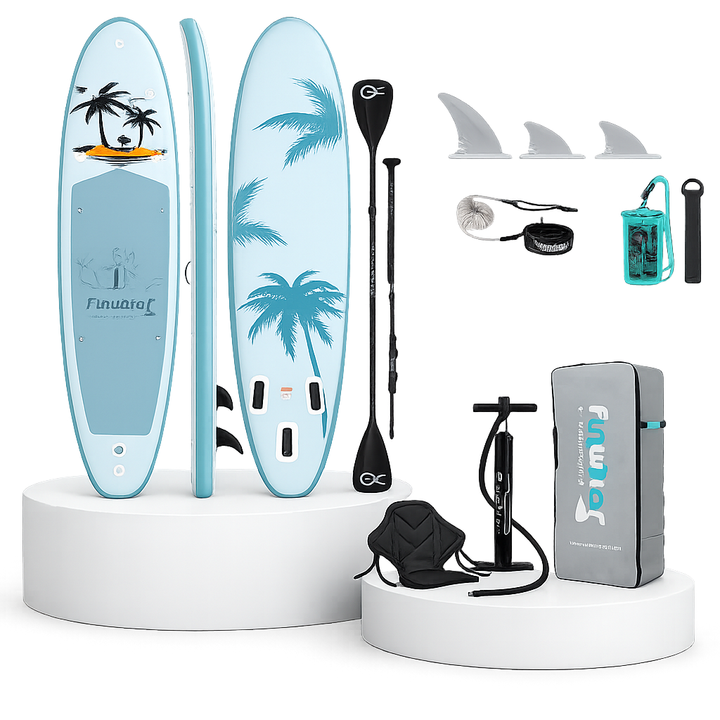 Надуваем падълборд FunWater Relax Caribbean 335см с каяк седалка