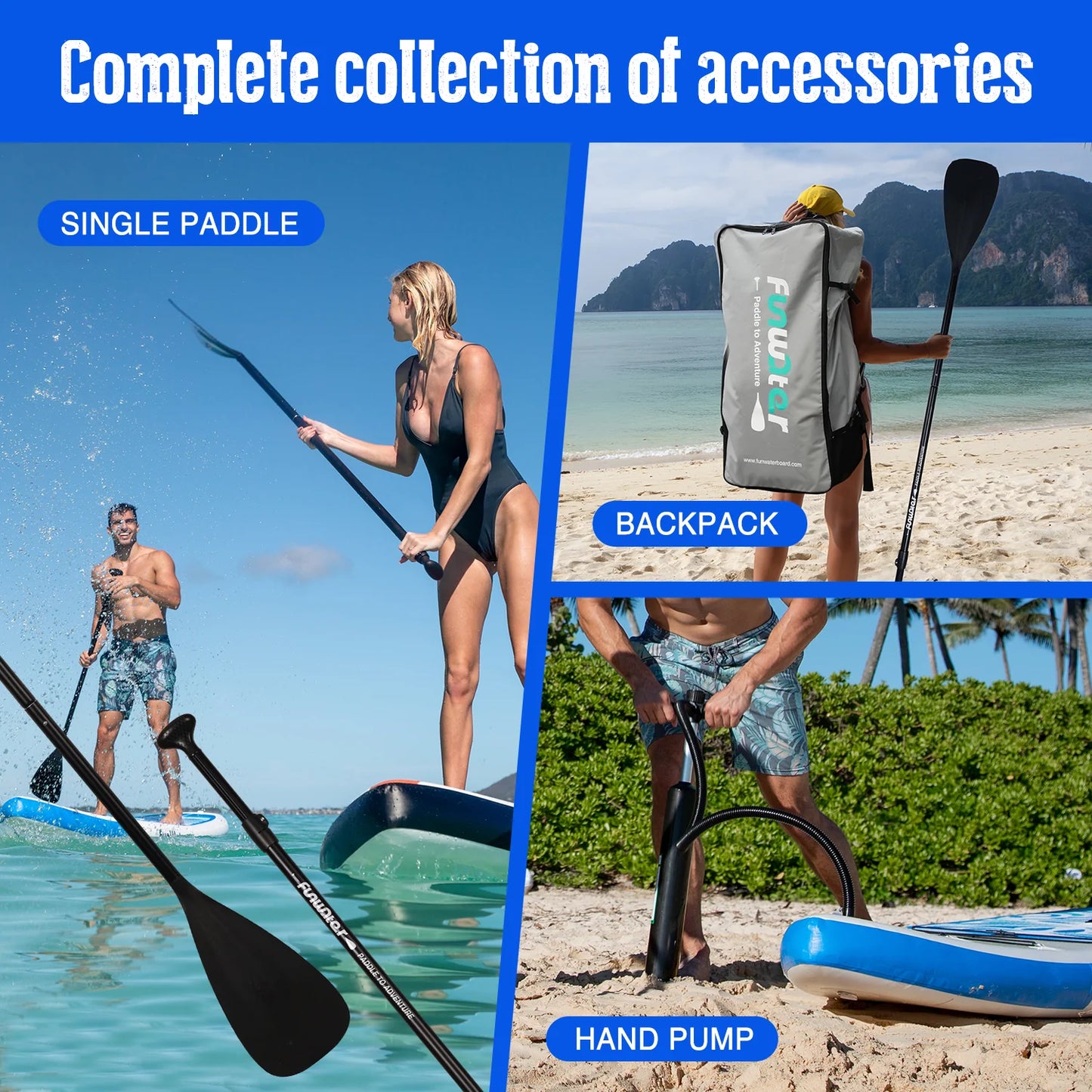 Надуваем падълборд FunWater TIKI Spirit Paddle Board SUP
