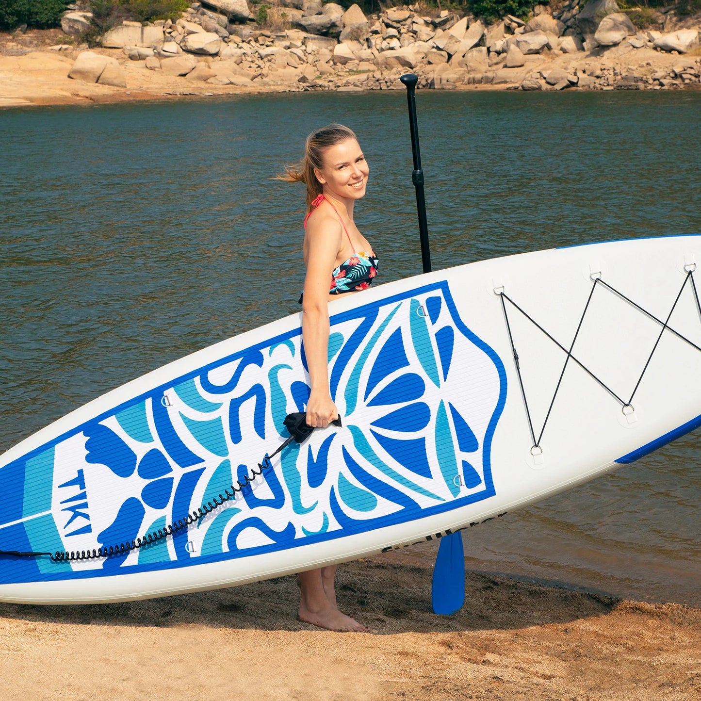 Надуваем падълборд FunWater TIKI Spirit Paddle Board SUP