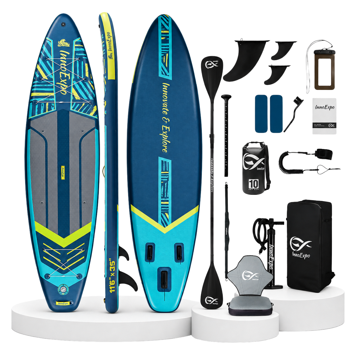 Надуваем SUP Kayak Ocean Pro 350см – Premium комплект с надуваема седалка