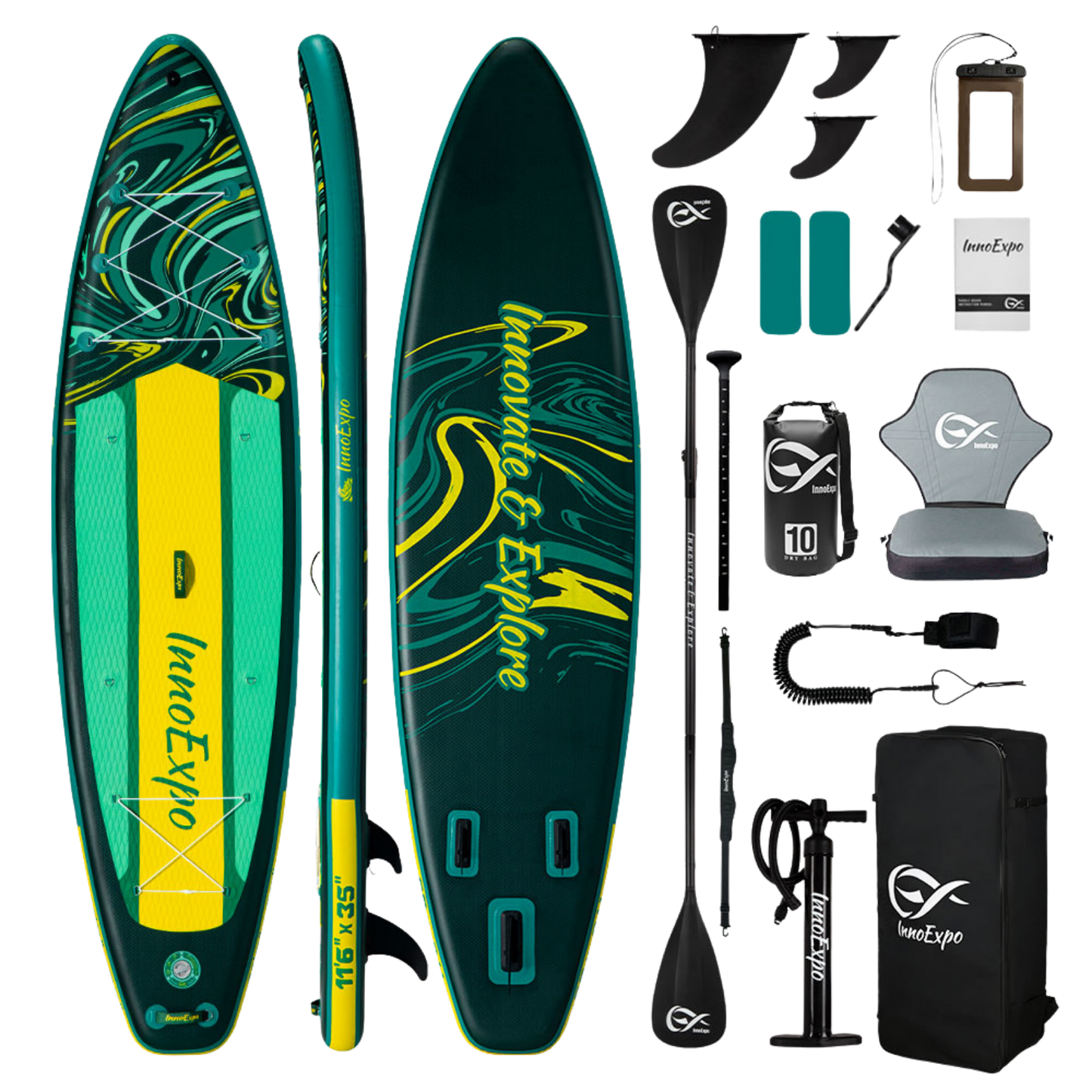 Надуваем SUP Kayak Glide 350см – Premium комплект с надуваема седалка