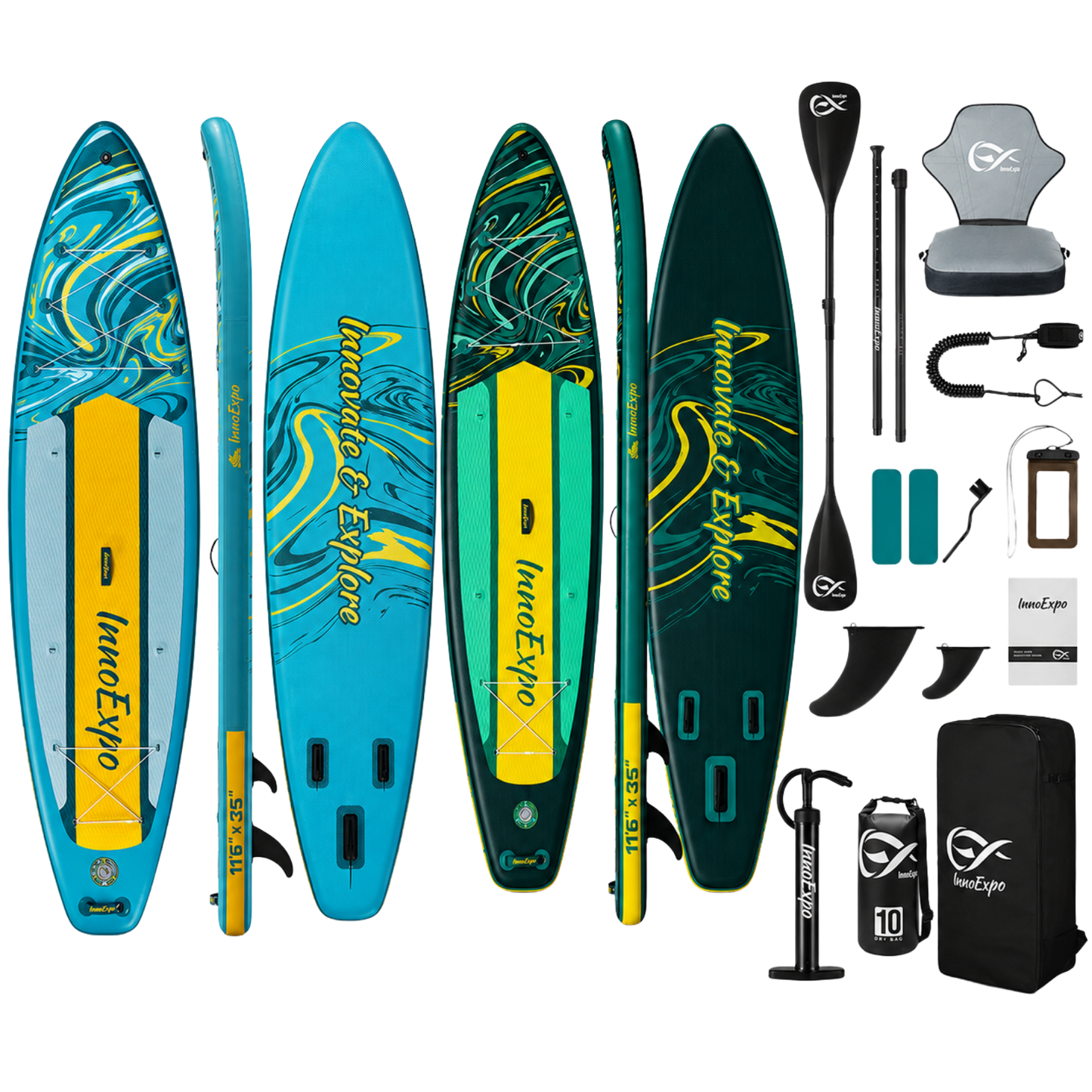 Надуваем SUP Kayak Glide 350см – Premium комплект с надуваема седалка